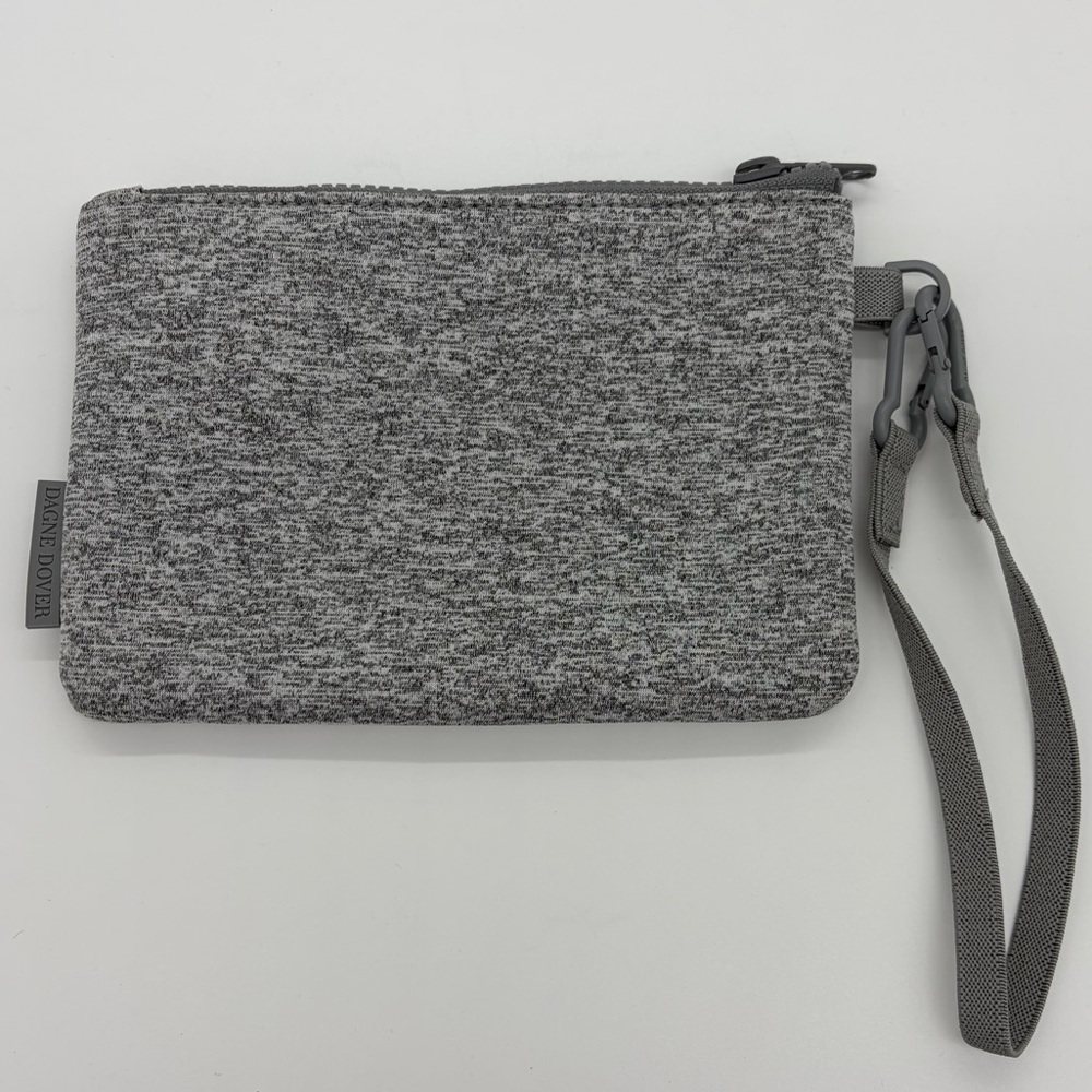 Dagne Dover Heather Gray Zippered Toiletry Bag/Pouch